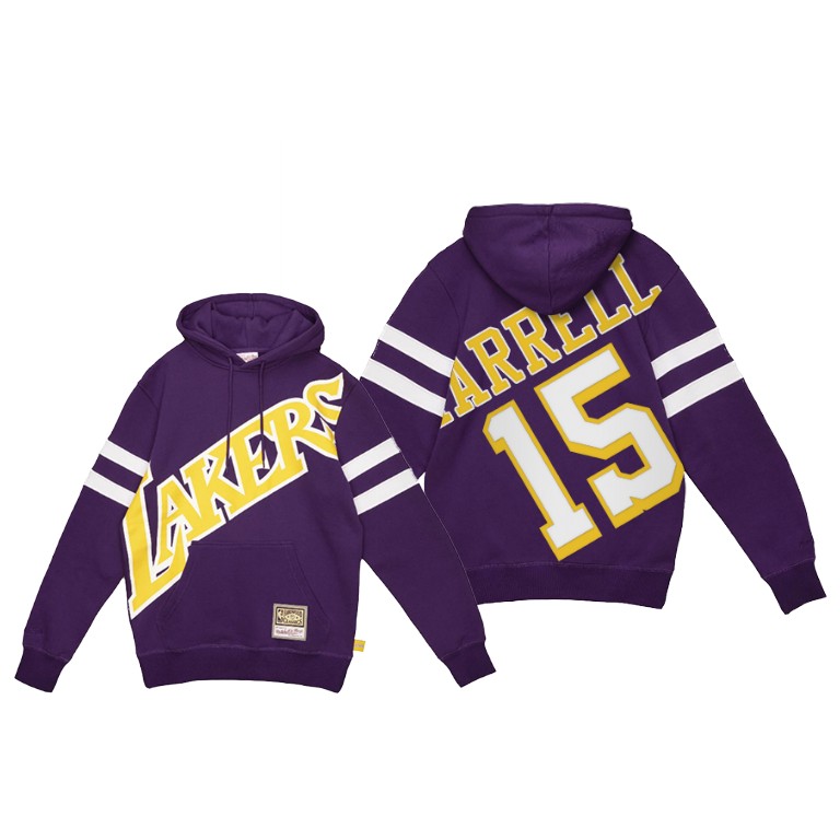 Men's Los Angeles Lakers Montrezl Harrell #15 NBA Pullover Big Face2.0 HWC Throwback Purple Basketball Hoodie HWC6583YH